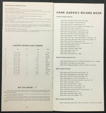 Load image into Gallery viewer, 1974 Magnavox Sportscaster Guide Hank Aaron Cover Sports Media Atlanta Braves
