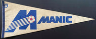 1981-83 Montreal Manic Full Size Vintage NASL Soccer Team Pennant Defunct Rare