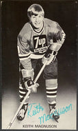 1970s NHL Hockey Rare 7Up Promo Signed Keith Magnuson Autographed Postcard