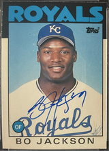 Load image into Gallery viewer, 1986 Topps Traded #50T Bo Jackson Autographed MLB Baseball Card Signed PSA
