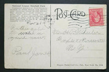 Load image into Gallery viewer, c1912 New York Giants Polo Grounds Postcard Posted Baseball John McGraw Vtg
