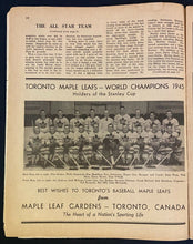 Load image into Gallery viewer, 1945 IL Baseball Program Toronto Maple Leafs Eisenhower + Churchill on Cover
