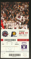 2005-06 Toronto Raptors NBA Basketball Ticket Indiana Pacers Vintage Sports