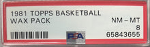 Load image into Gallery viewer, 1981 Topps Basketball Unopened Factory Sealed Wax Pack NBA Cards PSA NM-MT 8
