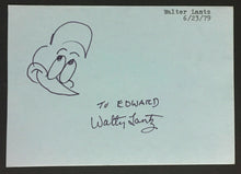 Load image into Gallery viewer, Walter Lantz Signed Album Page Woody Woodpecker Cartoonist Art + Inscription JSA
