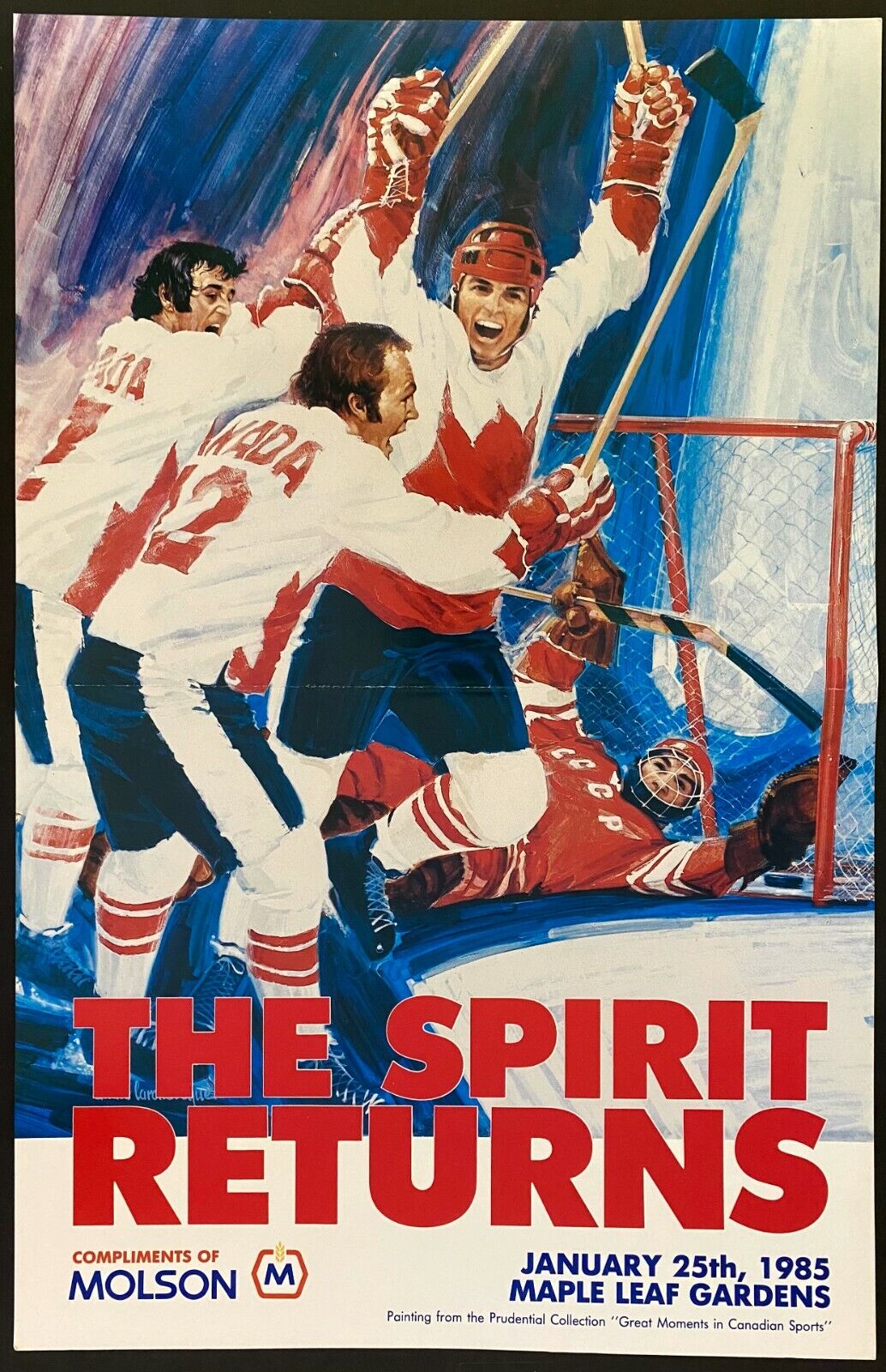 1985 NHL Hockey Exhibition Game Program Team Canada 1973 v Retired All-Stars