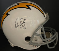 Dan Fouts San Diego Chargers Signed Full Size Riddell NFL Helmet JSA Football