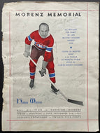 1937 Howie Morenz Memorial Game NHL Hockey Program Forum Signed x15 Beckett LOA