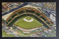 Circa 1940's Wrigley Field Chicago Cubs Baseball Postcard Vintage Postmarked