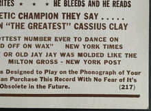 Load image into Gallery viewer, 1963 Vintage Promo Poster Cassius Clay Muhammad Ali Album I Am The Greatest LP
