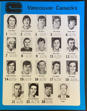 Load image into Gallery viewer, 1972 NHL Hockey Program Detroit Red Wings v Vancouver Canucks Delvecchio Cover
