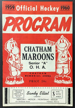 Load image into Gallery viewer, 1959/60 OHA Chatham Maroons Senior A Hockey Program vs. Belleville MacFarlnds
