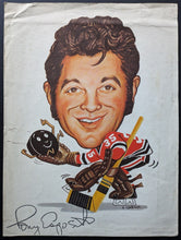 Load image into Gallery viewer, Circa 1970 Tony Esposito Sporticatures by Pelkowski Chicago Blackhawks NHL
