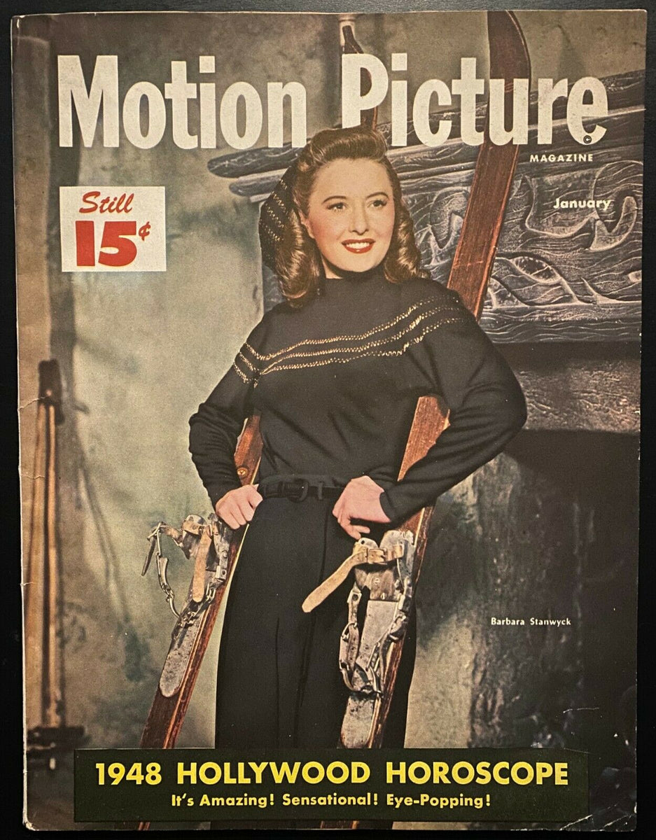 January Vintage 1948 Motion Picture Magazine Issue Barbara Stanwyck Or ...