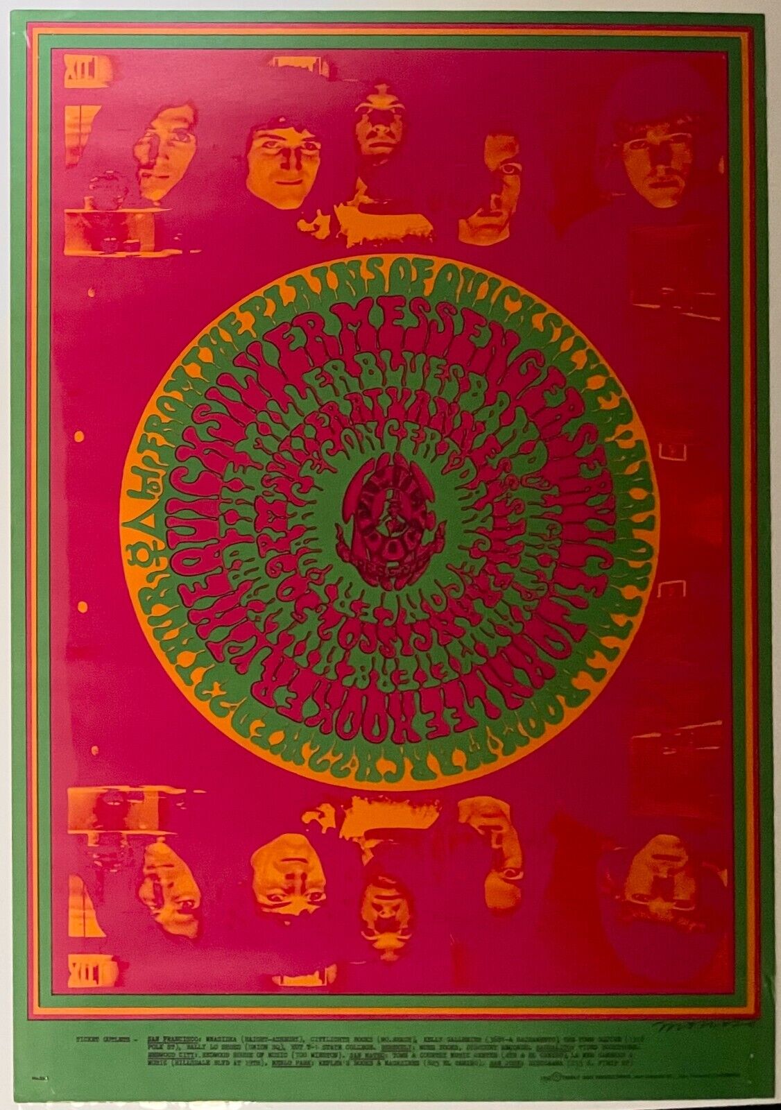 1967 Family Dog Bill Graham Concert Poster Quicksilver