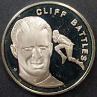 1972 Cliff Battles Pro Football Hall Of Fame Medal Franklin Mint 1 Troy Oz NFL