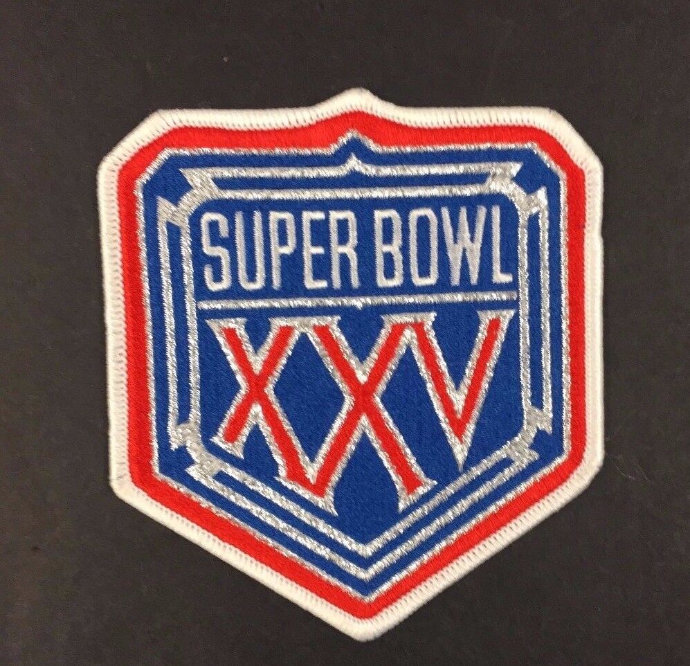 1990 Super Bowl XXV 25 Patch NFL Football Vintage Logo Buffalo Bills New York
