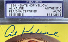 Load image into Gallery viewer, 1964 Cooperstown Baseball HOF Yellow Plaque Post Card Signed Al Kaline PSA/DNA
