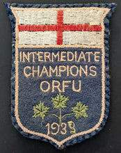 Load image into Gallery viewer, 1933 Ontario Rugby Union Intermediate Champions Patch St Thomas Tigers Crest
