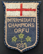 1933 Ontario Rugby Union Intermediate Champions Patch St Thomas Tigers Crest