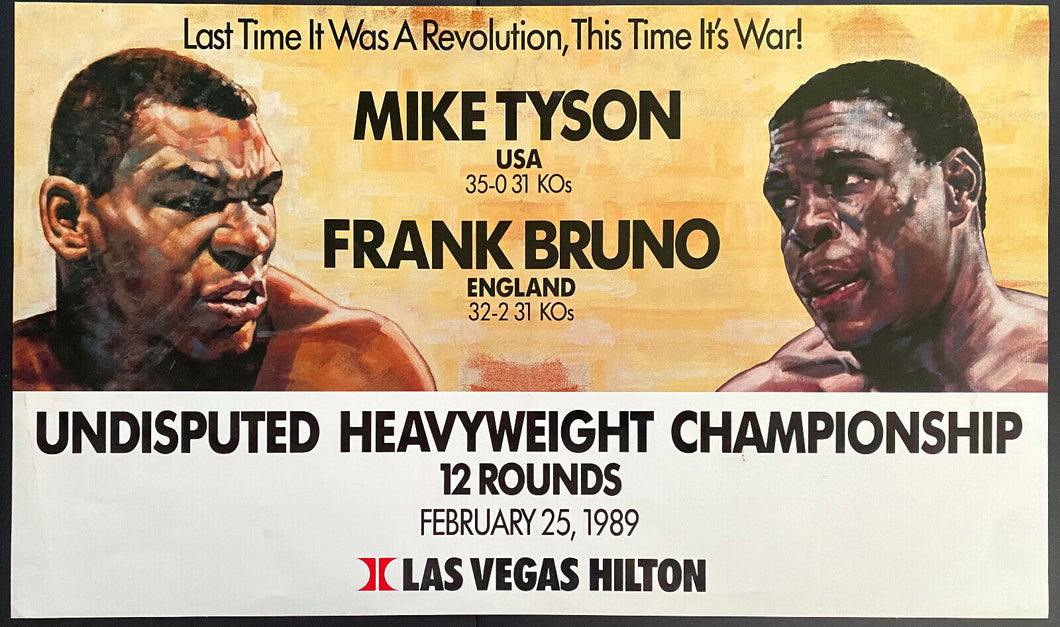 1987 Mike Tyson vs Frank Bruno Large Site Poster Heavyweight Championship Fight