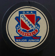 c1970 Oshawa Generals Game Puck OHA Major Jr. A Hockey Used CMJHL