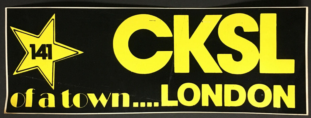 CKSL London Ontario Bumper Sticker Car Decal Canadian Radio Station Advertising