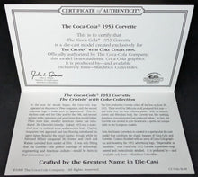 Load image into Gallery viewer, 1953 Chevrolet Corvette Coca Cola Dinky Die Cast Metal Matchbox Collectibles Car
