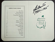 Masters Golf Champion Ben Crenshaw Autographed Signed Scorecard 1998 Issued