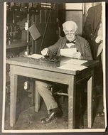 1930 Thomas Edison Type 1 Original Photo Famous Inventor Demonstrating Early TV