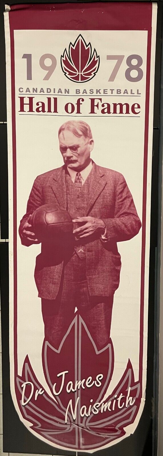 Canadian National Basketball Hall of Fame James Naismith 10 Foot Vinyl Banner