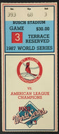 1987 World Series Ticket Game 3 MLB Baseball Minnesota Metrodome Twins St. Louis