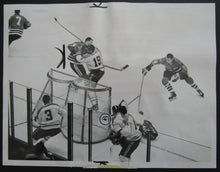 Load image into Gallery viewer, 1962 NHL Stanley Cup Playoff Press Photo Montreal Canadiens - Chicago Blackhawks
