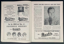 Load image into Gallery viewer, 1949 Cleveland Arena Hockey Program Barons vs Rockets Final Season Johnny Bower
