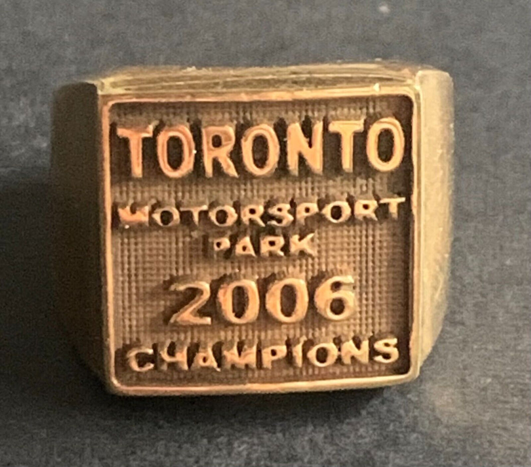 2006 Toronto Motorsport Park 10K Gold Championship Ring Drag Racing Cayuga