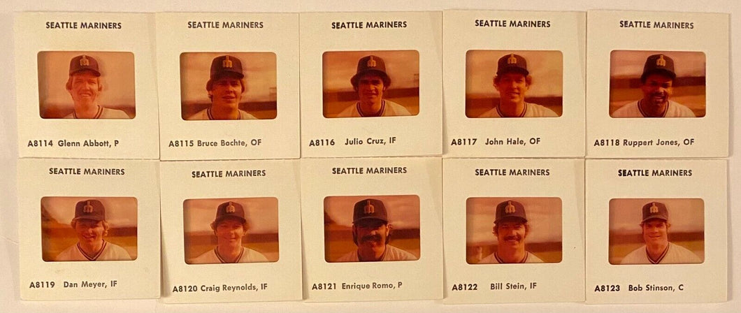 1978 MLB Baseball American League 35mm Slides (10) Seattle Mariners Vintage Vtg