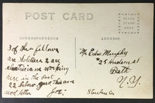 Load image into Gallery viewer, 1910 RPPC Postcard Old Sports Team Military Basketball Soccer New York Vtg

