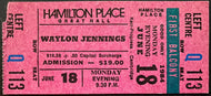 Waylon Jennings Unused Concert Ticket June 18th 1984 Hamilton Place Ontario