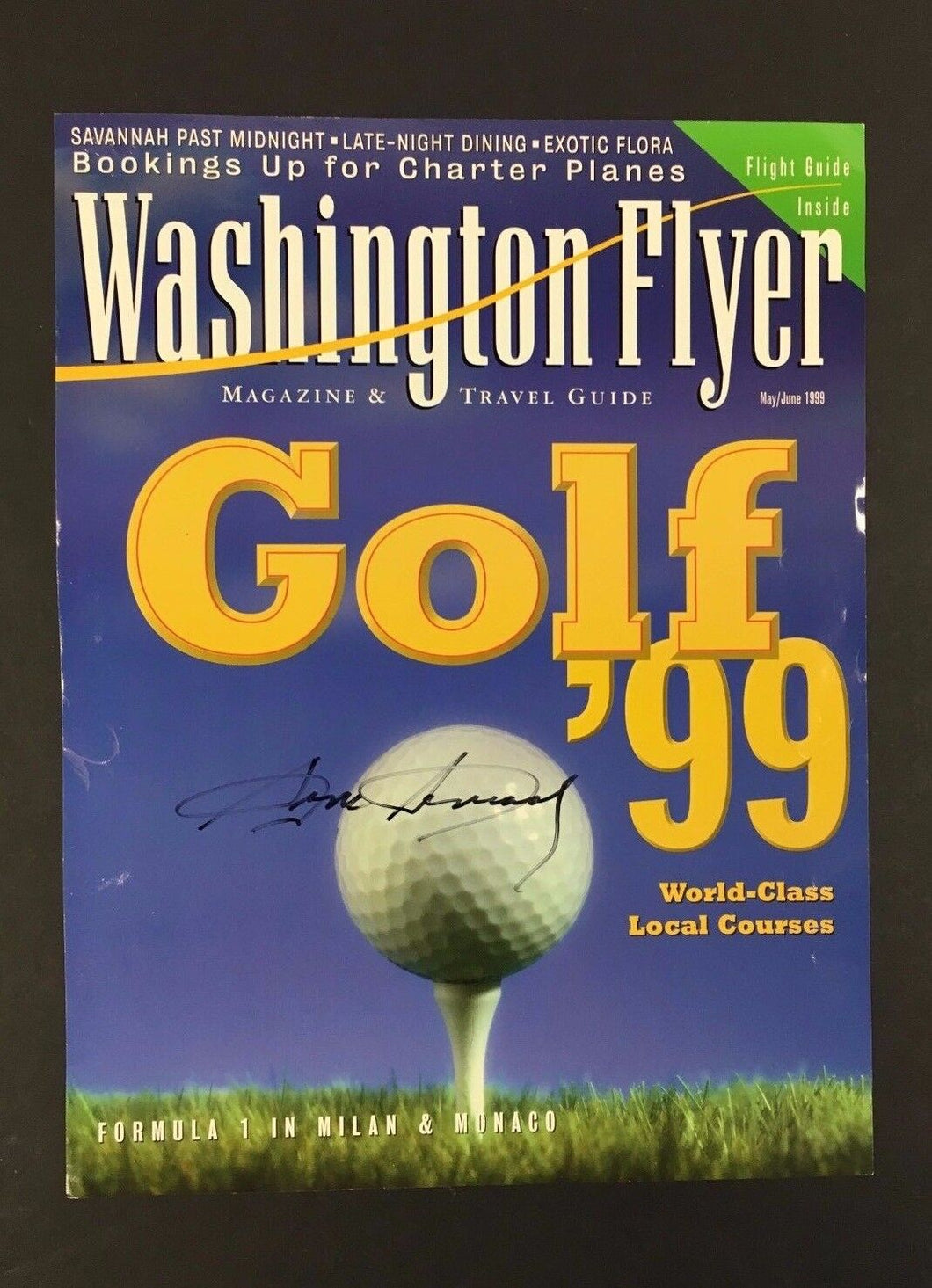 1999 Sam Snead Famous Golfer Autograph Magazine Cover Signed Washington Flyer