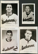 Load image into Gallery viewer, 1963 Portland Buckaroos Team Issued Player Photo Lot x4 WHL Hockey Vintage
