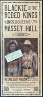 2012 Signed Blackie And The Rodeo Kings Autographed Concert Poster + Ticket