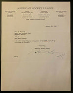 1943 AHL Hockey Signed Letter Maurice Podoloff Autographed NBA HOFer JSA LOA