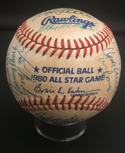 Load image into Gallery viewer, 1980 MLB All Star Game Team Signed Baseball HOFERS x26 Hank Aaron Mathews JSA
