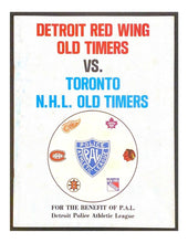 Load image into Gallery viewer, 1974 NHL Hockey Program Detroit Red Wings Toronto Maple Leafs Old Timers Game
