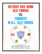 1974 NHL Hockey Program Detroit Red Wings Toronto Maple Leafs Old Timers Game