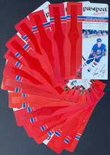 Load image into Gallery viewer, c 1980s Pro-Sport Facsimile Autograph Quartz Watch Backing Cards NHL Hockey VTG
