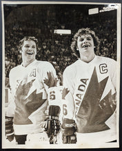 Load image into Gallery viewer, 1976 Type 1 Photograph Denis Potvin Bobby Clarke Championship Photo Canada Cup

