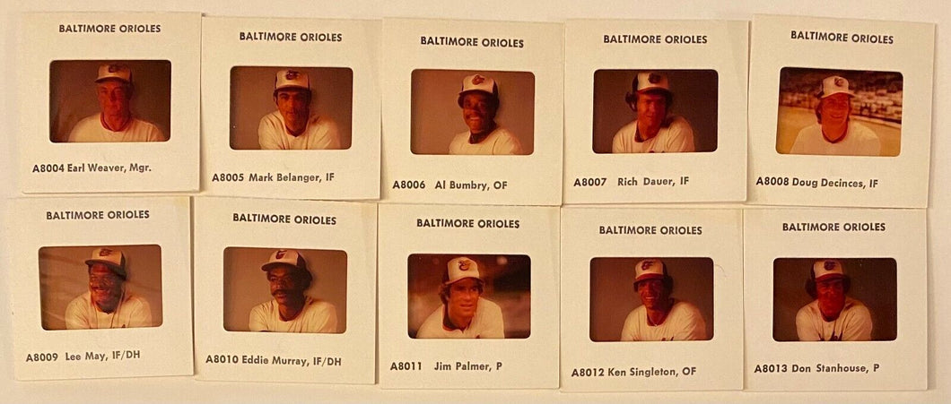 1978 MLB Baseball American League 35mm Slides (10) Baltimore Orioles Jim Palmer