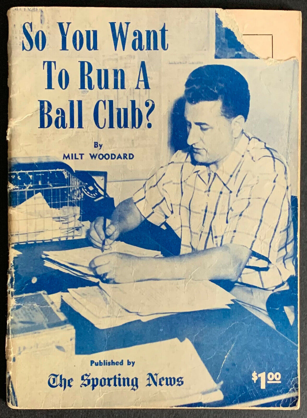 1951 Sporting News Booklet How To Run A Baseball Club Vintage Milt Woodard