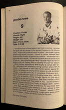 Load image into Gallery viewer, 1976-77 WHA Hockey Houston Aeros Vintage Media Guide Gordie Howe on Cover Vtg

